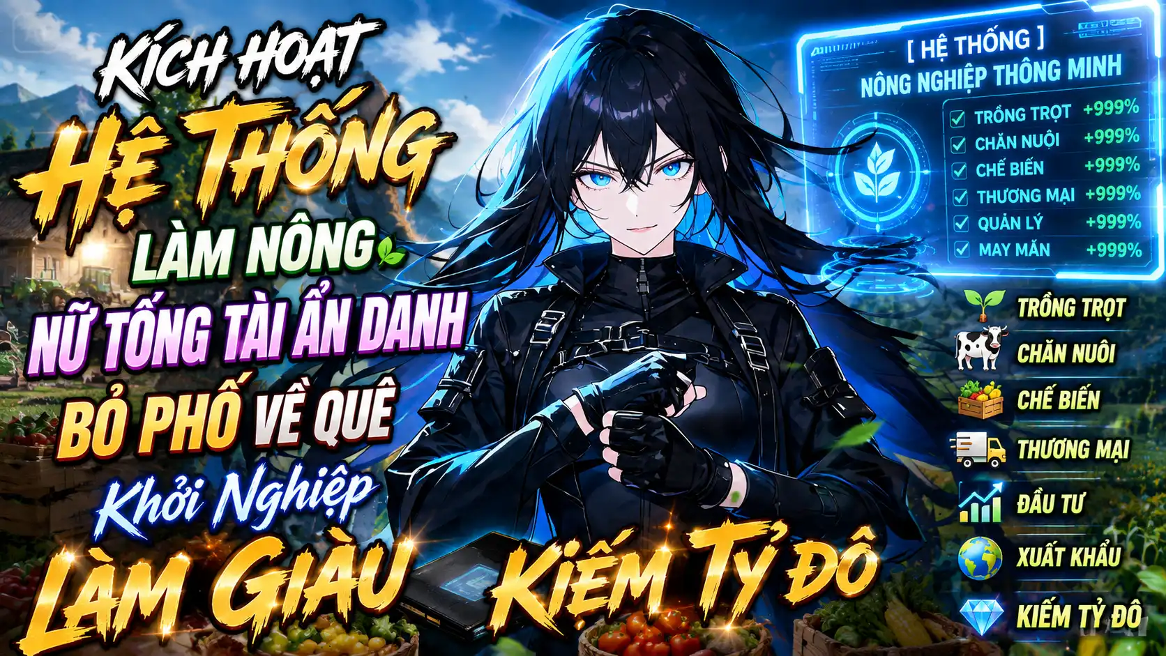 Kích Hoạt Hệ Thống Làm Nông Nữ Tổng Tài Ẩn Danh Bỏ Phố Về Quê Khởi Nghiệp Làm Giàu Kiếm Tỷ Đô thumbnail