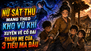 NỮ SÁT THỦ MANG THEO KHO VŨ XUYÊN VỀ CỔ ĐẠI THÀNH NGƯỜI MẸ PHẢN DIỆN VỚI 3 CON TIỂU MA ĐẦU cover
