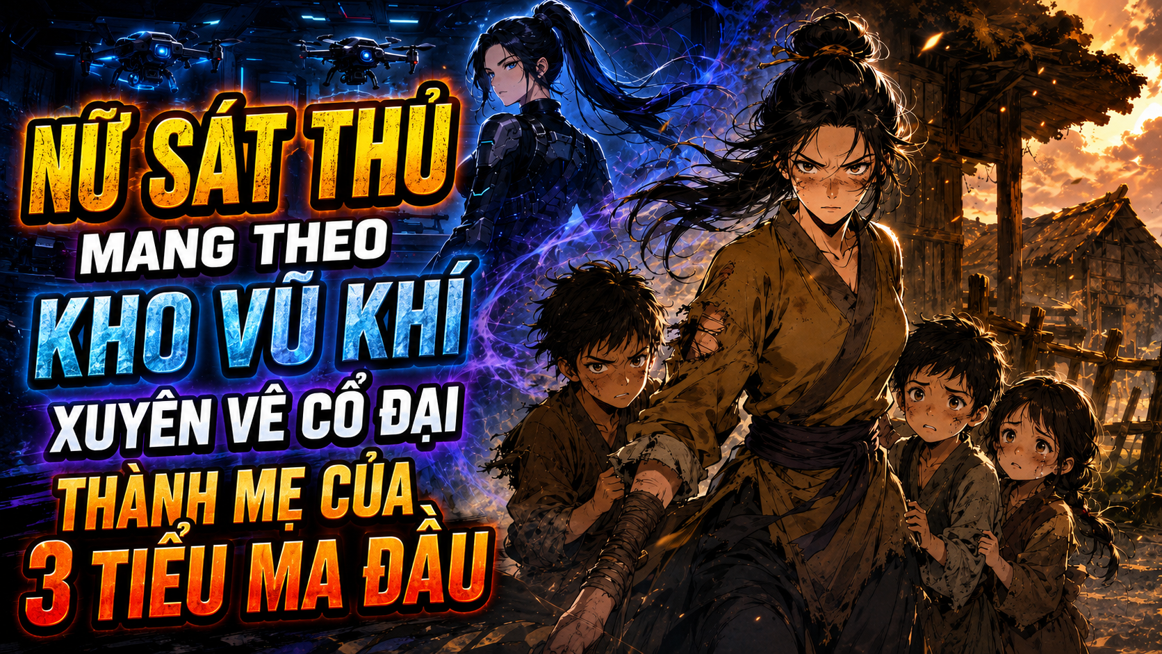 NỮ SÁT THỦ MANG THEO KHO VŨ XUYÊN VỀ CỔ ĐẠI THÀNH NGƯỜI MẸ PHẢN DIỆN VỚI 3 CON TIỂU MA ĐẦU thumbnail