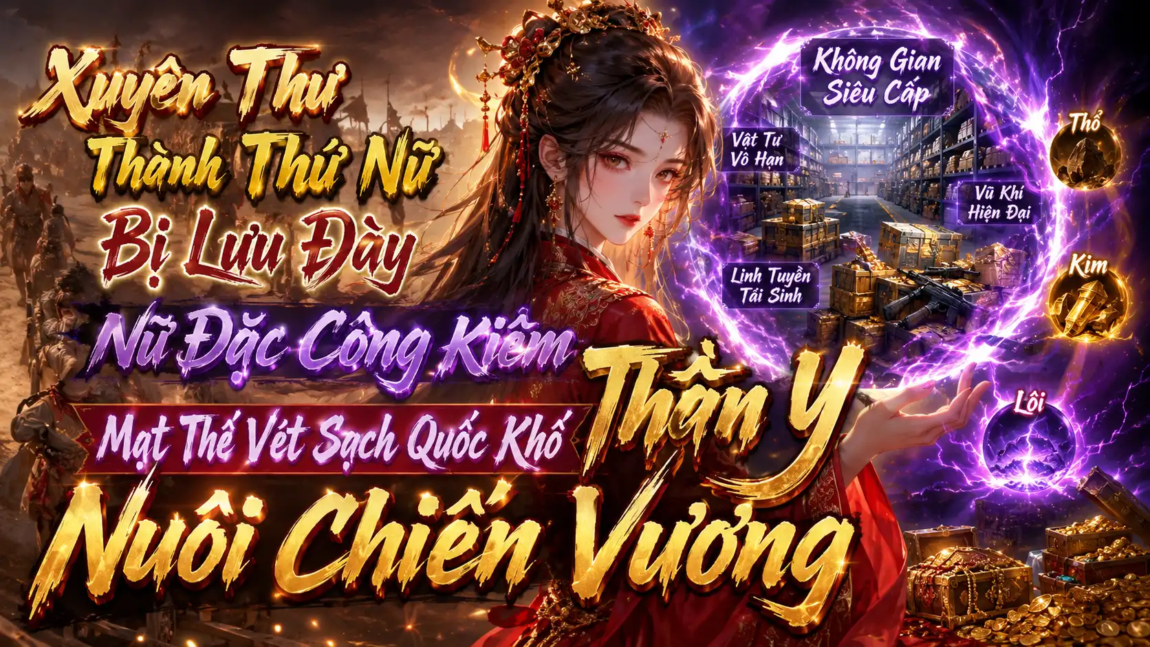 Xuyên Thư Thành Thứ Nữ Bị Lưu Đày Nữ Đặc Công Kiêm Thần Y Mạt Thế Vét Sạch Quốc Khố Nuôi Chiến Vương thumbnail