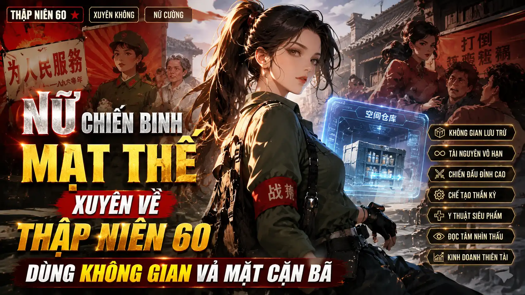 Nữ Chiến Binh Mạt Thế Xuyên Về Thập Niên 60 Dùng Không Gian Vả Mặt Cặn Bã thumbnail
