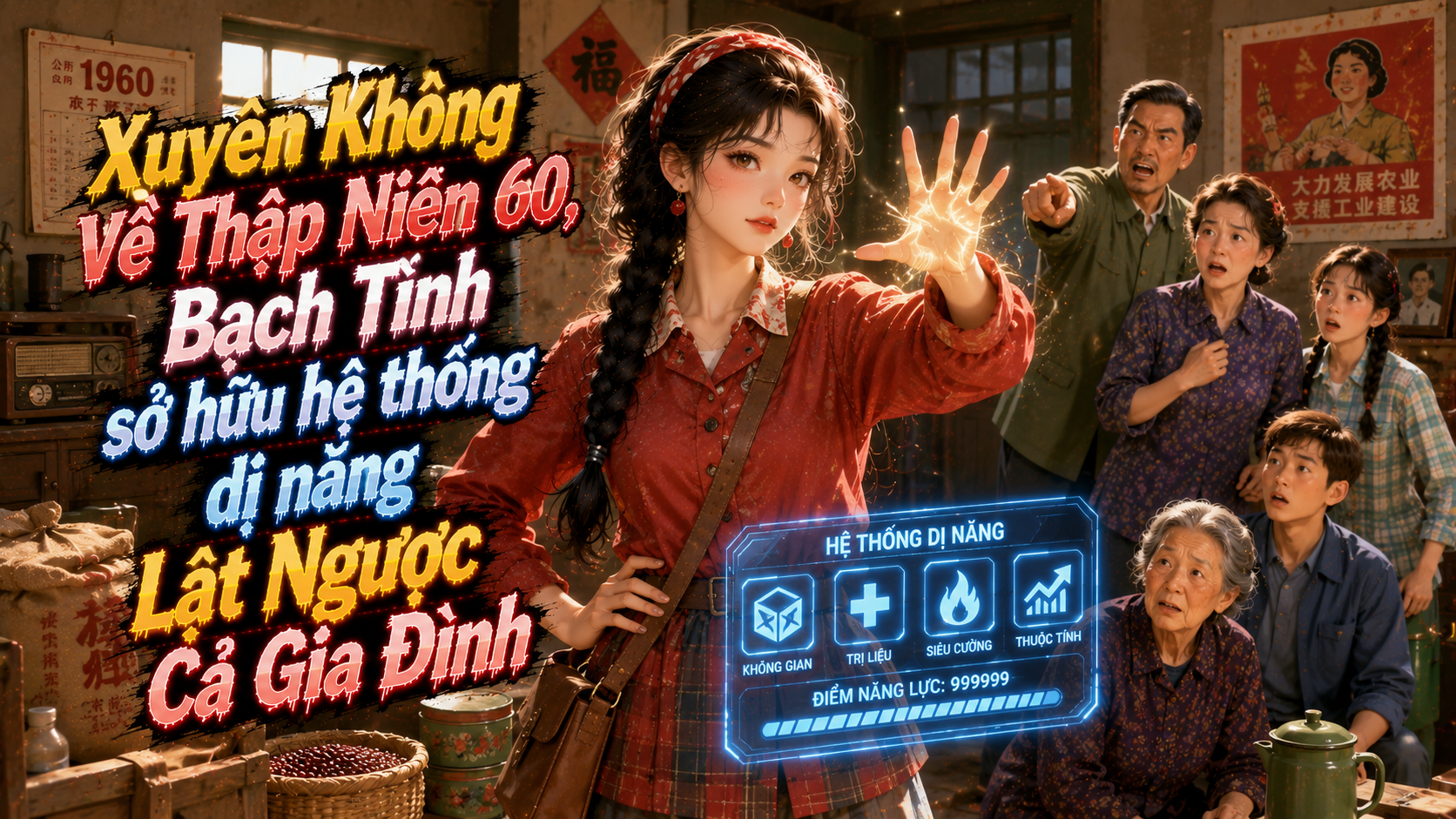 Xuyên Không Về Thập Niên 60, Bạch Tình sở hữu hệ thống dị năng Lật Ngược Cả Gia Đình thumbnail