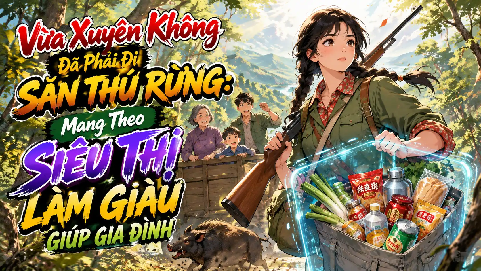 Vừa Xuyên Không Đã Phải Đi Săn Thú Rừng: Mang Theo Siêu Thị Làm Giàu Giúp Gia Đình thumbnail