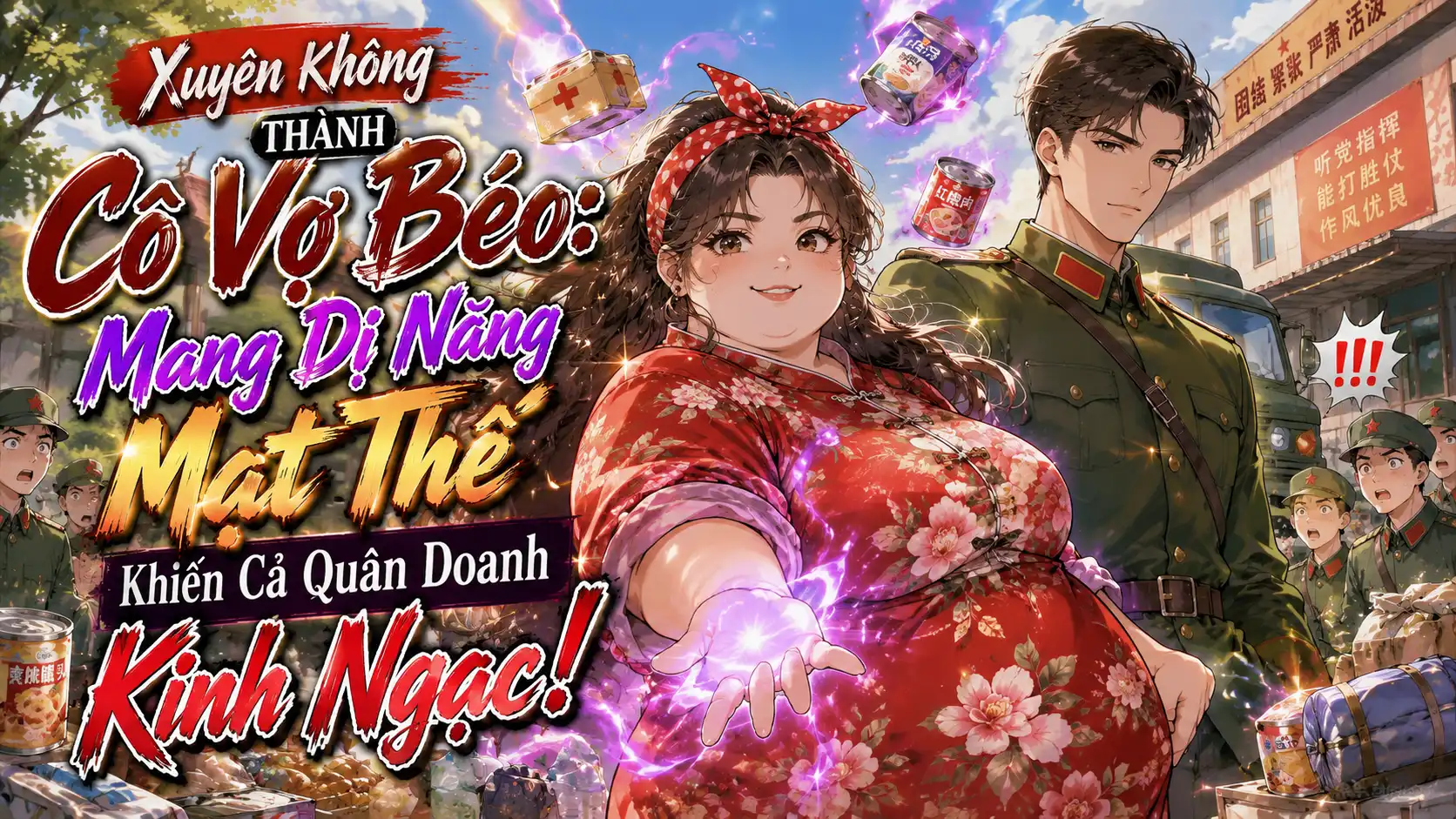 Xuyên Không Thành Cô Vợ Béo: Mang Dị Năng Mạt Thế Khiến Cả Quân Doanh Kinh Ngạc thumbnail