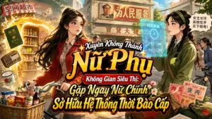 Xuyên Không Thành Nữ Phụ Có Không Gian Siêu Thị: Gặp Ngay Nữ Chính Sở Hữu Hệ Thống Thời Bao Cấp cover