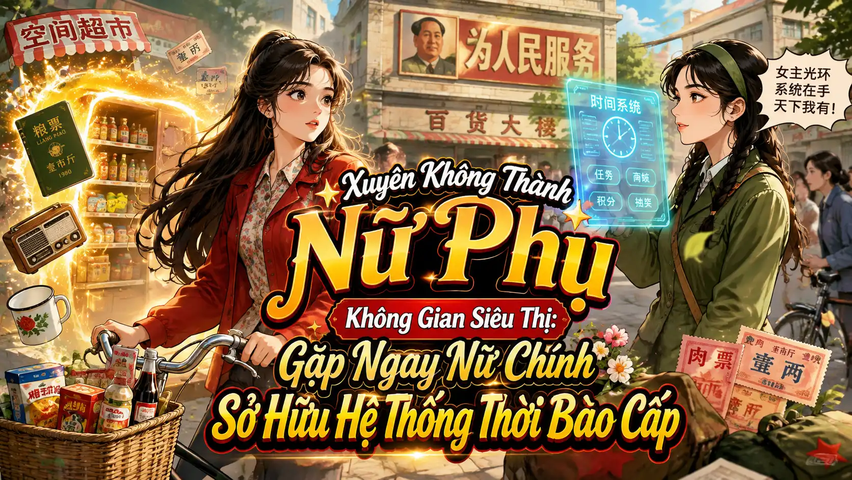 Xuyên Không Thành Nữ Phụ Có Không Gian Siêu Thị: Gặp Ngay Nữ Chính Sở Hữu Hệ Thống Thời Bao Cấp thumbnail