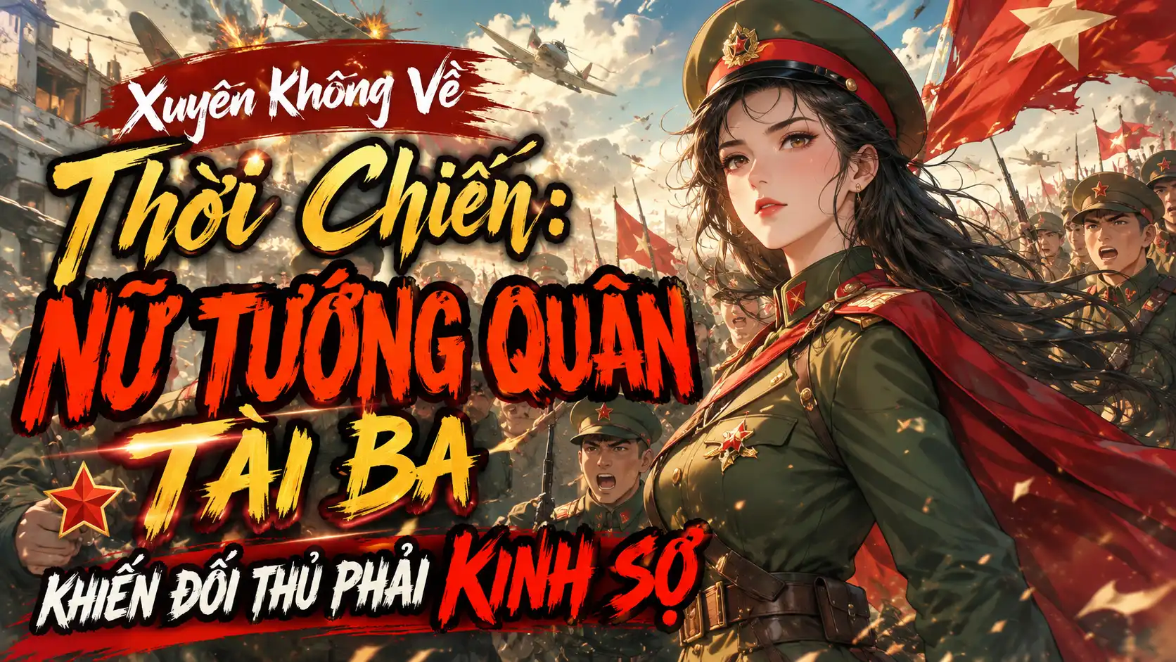 Xuyên Không Về Thời Chiến: Nữ Tướng Quân Tài Ba Khiến Đối Thủ Phải Kinh Sợ thumbnail