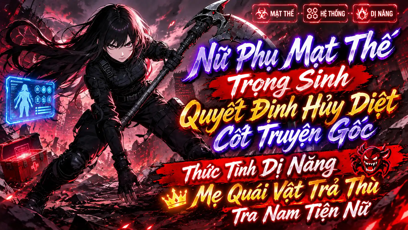 NỮ MẠT THẾ TRỌNG SINH QUYẾT HỦY DIỆT CỐT TRUYỆN GỐC THỨC TỈNH DỊ NĂNG MẸ QUÁI VẬT TRẢ THÙ TRA NAM thumbnail