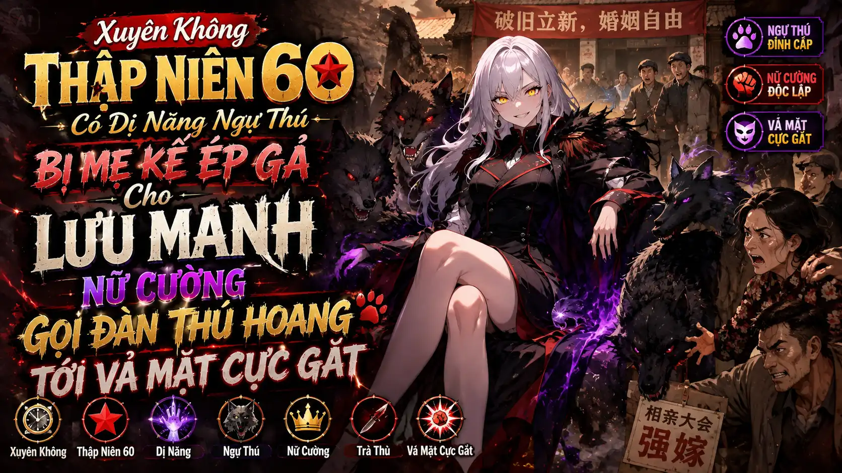 XUYÊN VỀ NĂM 60 CÓ DỊ NĂNG NGỰ THÚ BỊ ÉP GẢ CHO LƯU MANH TA GỌI ĐÀN THÚ HOANG TỚI VẢ MẶT CỰC GẮT thumbnail