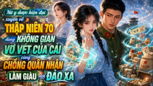 Nữ y dược xuyên về thập niên 70 dùng không gian vơ vét của cải vả mặt trà xanh làm giàu nơi đảo xa cover