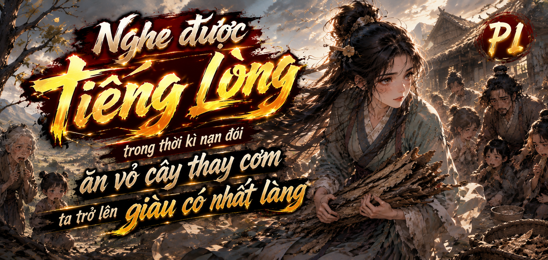 Nghe được tiếng lòng trong thời kì nạn đói ăn vỏ cây thay cơm nàng dâu trở nên giàu có nhất vùng thumbnail