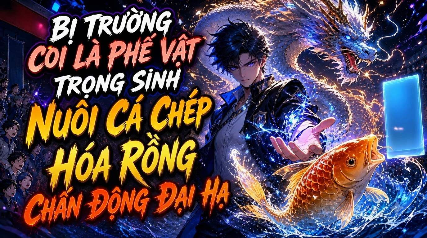 BỊ TRƯỜNG COI LÀ PHẾ VẬT TRỌNG SINH NUÔI CÁ CHÉP HÓA RỒNG CHẤN ĐỘNG ĐẠI HẠ