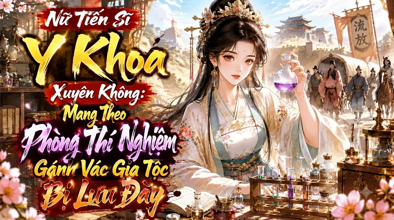 Nữ Tiến Sĩ Y Khoa Xuyên Không Mang Phòng Thí Nghiệm Gánh Vác Gia Tộc Bị Lưu Đày