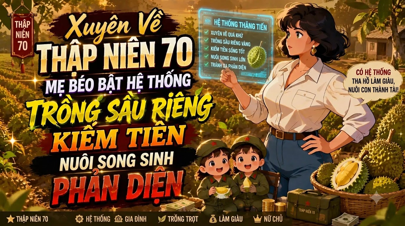 Xuyên Về Thập Niên 70 Mẹ Béo Bật Hệ Thống Trồng Sầu Riêng Kiếm Tiền Nuôi Song Sinh Phản Diện