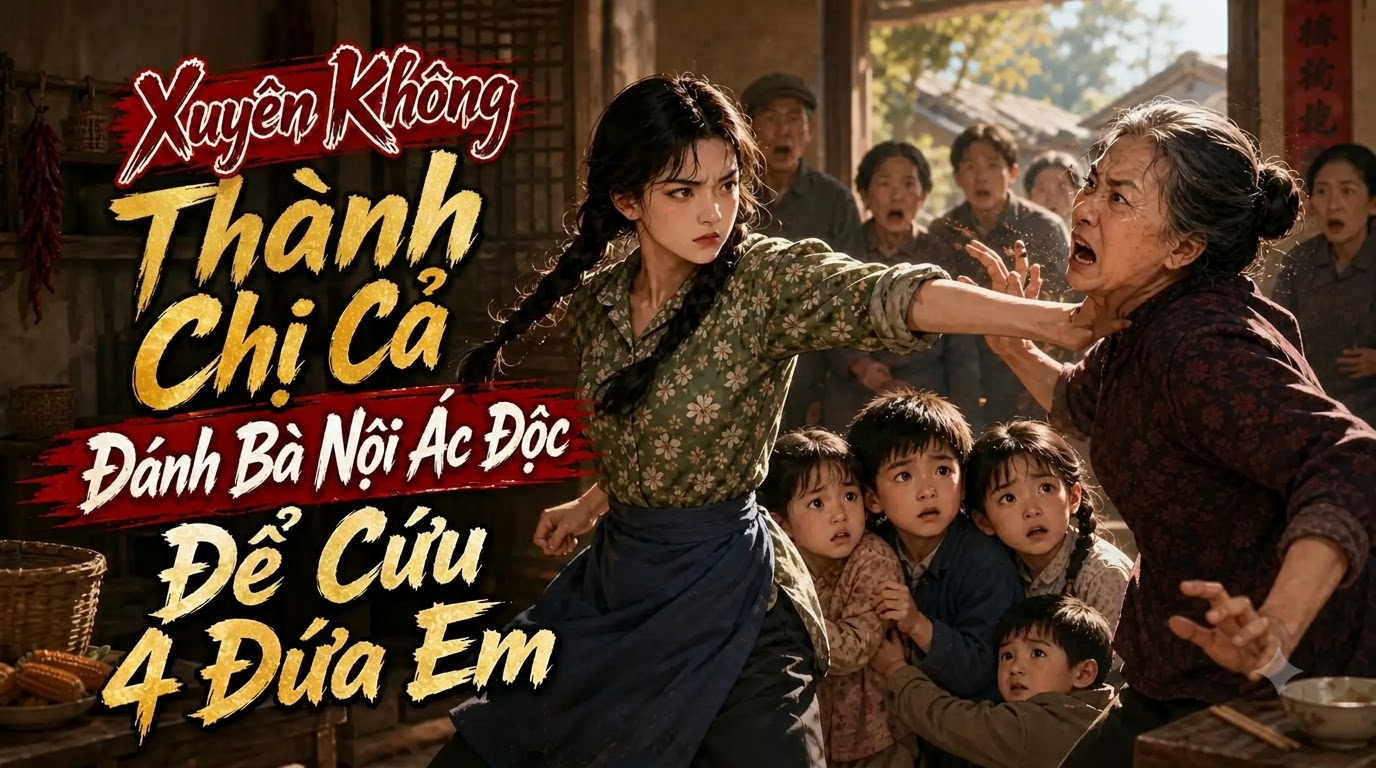 XUYÊN KHÔNG THÀNH CHỊ CẢ ĐÁNH BÀ NỘI ÁC ĐỘC, CỨU 4 ĐỨA EM