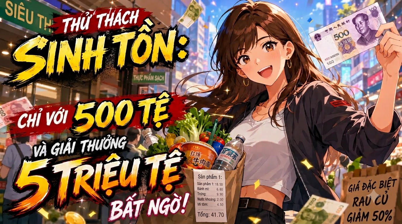 Thử Thách Sinh Tồn: Sống 1 Tháng Chỉ Với 500 Tệ, Giải Thưởng 5 Triệu Tệ Bỗng! thumbnail
