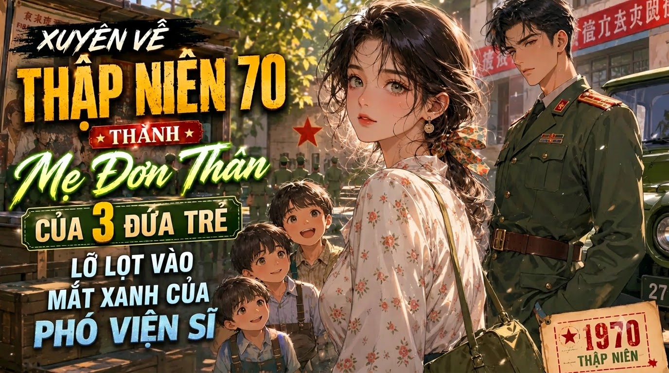 XUYÊN VỀ THẬP NIÊN 70 THÀNH MẸ ĐƠN THÂN: 3 ĐỨA TRẺ LỠ LỌT VÀO MẮT XANH CỦA PHÓ VIỆN SĨ