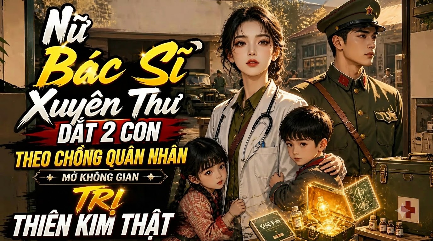 NỮ BÁC SĨ XUYÊN THƯ DẮT 2 CON THEO CHỒNG QUÂN NHÂN MỞ KHÔNG GIAN TRỊ THIÊN KIM THẬT