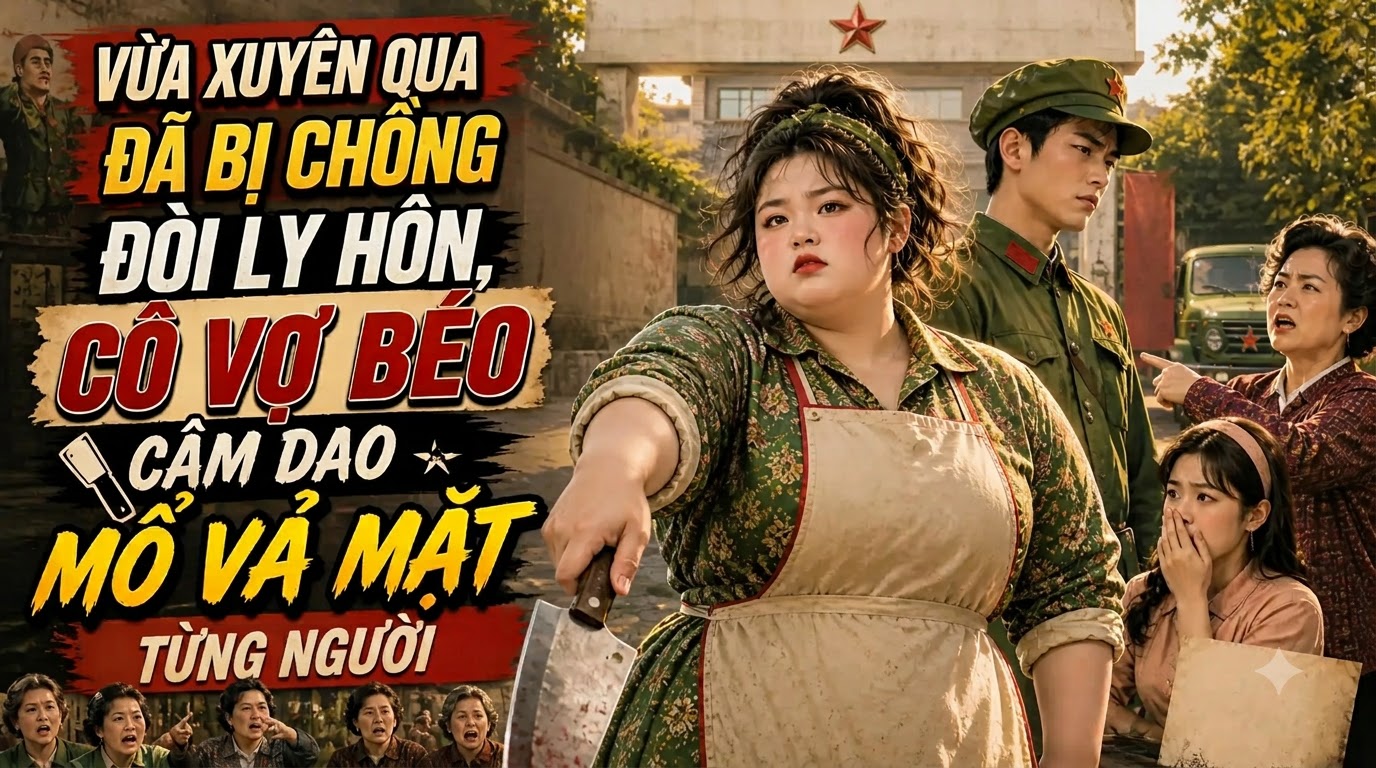 VỪA XUYÊN QUA ĐÃ BỊ CHỒNG ĐÒI LY HÔN CÔ VỢ BÉO CẦM DAO MỔ VẢ MẶT TỪNG NGƯỜI