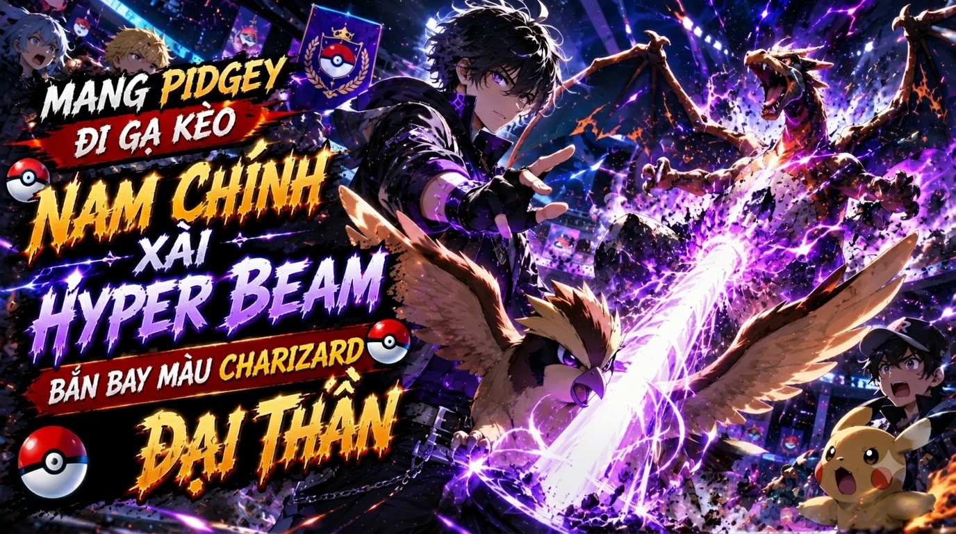 Mang Pidgey Đi Gạ Kèo Nam Chính Xài Hyper Beam Bắn Bay Màu Charizard Đại Thần thumbnail