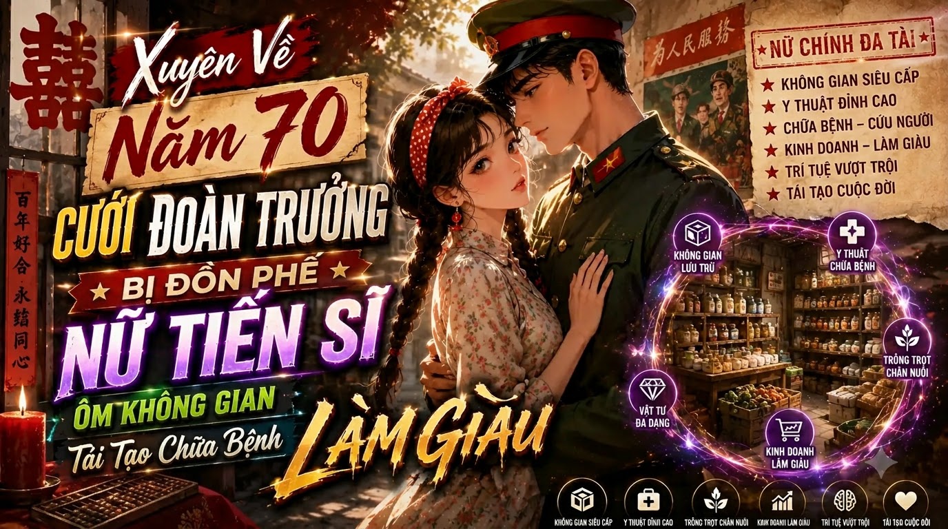 Xuyên Về Năm 70 Cưới Đoàn Trưởng Bị Đồn Phế Nữ Tiến Sĩ Ôm Không Gian Tái Tạo Chữa Bệnh Làm Giàu