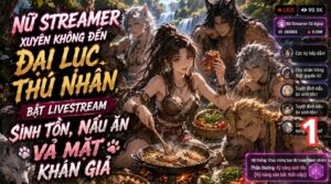 Nữ Streamer Xuyên Không Đến Đại Lục Thú Nhân Bật Livestream Sinh Tồn, Nấu Ăn Vả Mặt Khán Giả cover