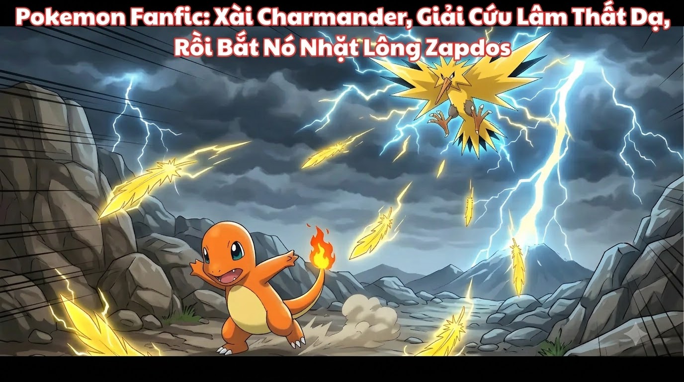 Pokemon Fanfic: Xài Charmander, Giải Cứu Lâm Thất Dạ, Rồi Bắt Nó Nhặt Lông Zapdos