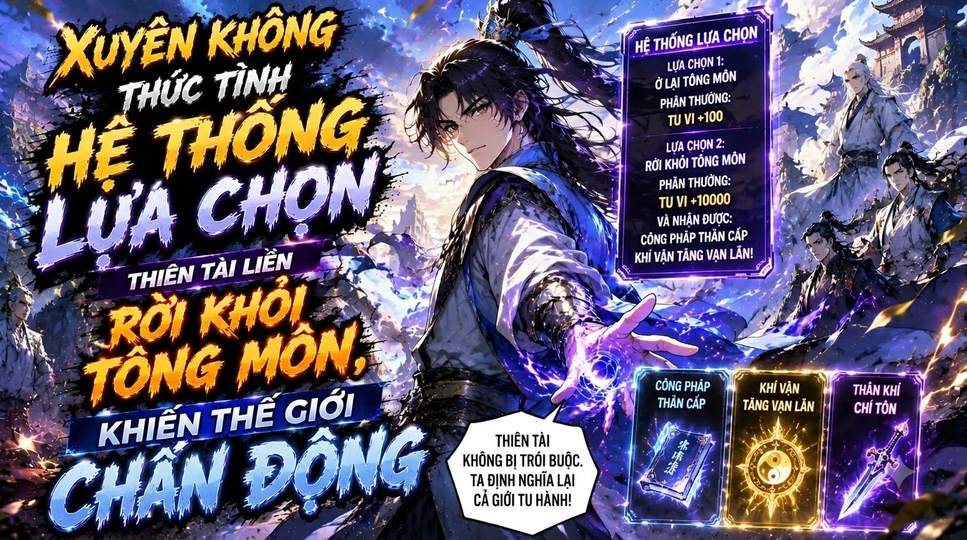 Xuyên Không Thức Tỉnh Hệ Thống Lựa Chọn: Thiên Tài Rời Tông Môn Làm Giới Chấn Động