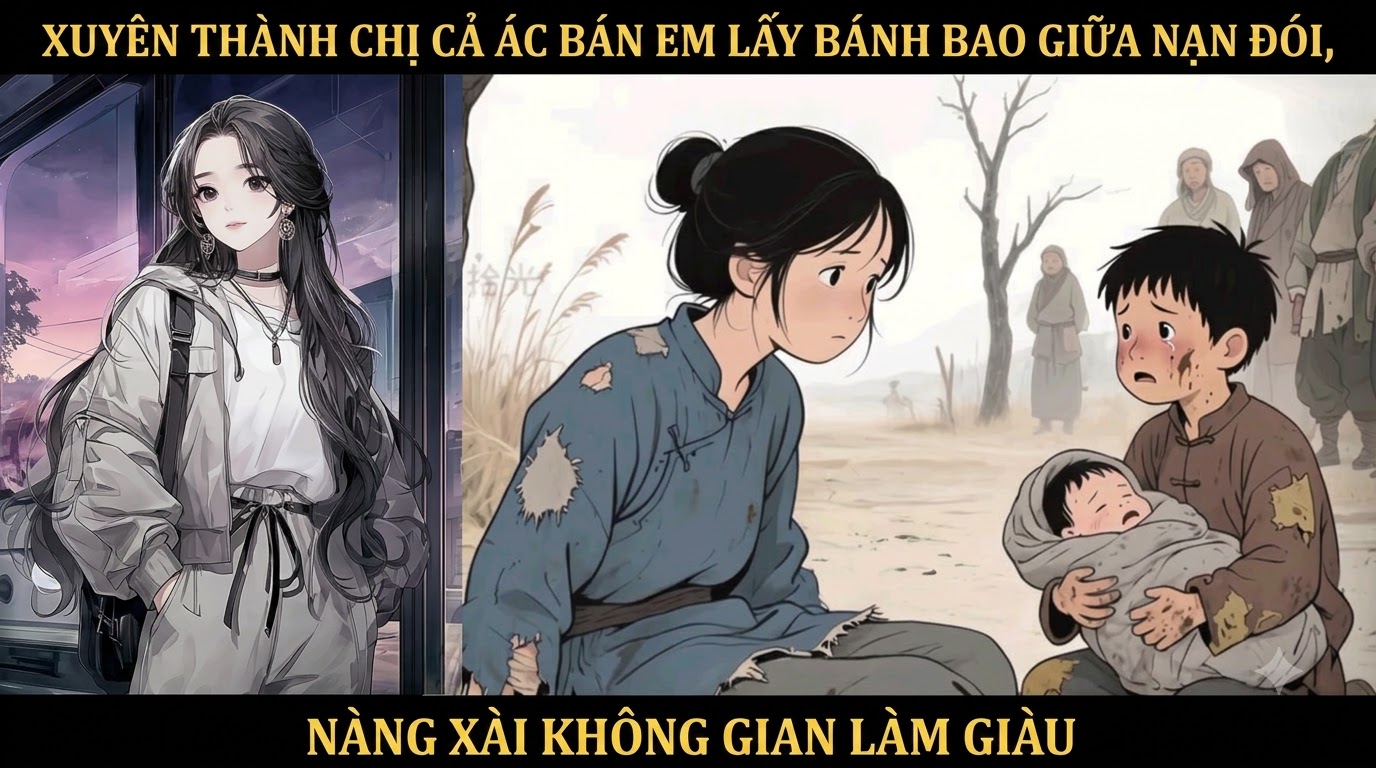 XUYÊN THÀNH CHỊ CẢ ÁC BÁN EM LẤY BÁNH BAO GIỮA NẠN ĐÓI, NÀNG XÀI KHÔNG GIAN LÀM GIÀU