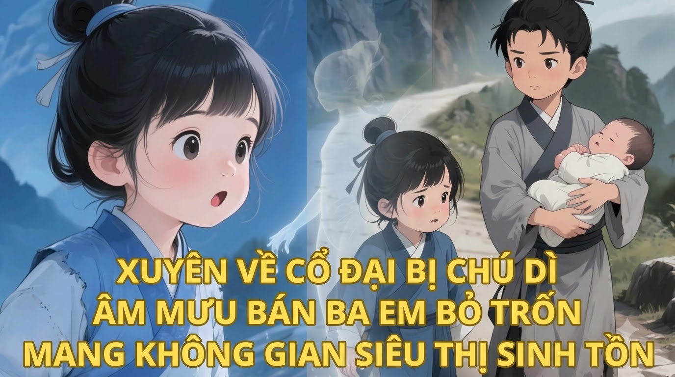 XUYÊN VỀ CỔ ĐẠI BỊ CHÚ DÌ ÂM MƯU BÁN BA EM BỎ TRỐN MANG KHÔNG GIAN SIÊU THỊ SINH TỒN