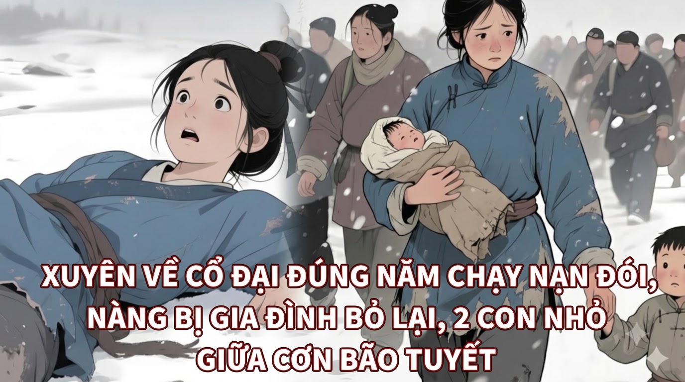 XUYÊN VỀ CỔ ĐẠI ĐÚNG NĂM CHẠY NẠN ĐÓI NÀNG BỊ GIA ĐÌNH BỎ LẠI, 2 CON NHỎ GIỮA CƠN BÃO TUYẾT