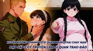XUYÊN KHÔNG THÀNH VỢ SĨ QUAN MANG THAI CHẠY NẠN ĐẠP SẬP CỐT TRUYỆN LÀM SĨ QUAN TRAO ĐẢO cover