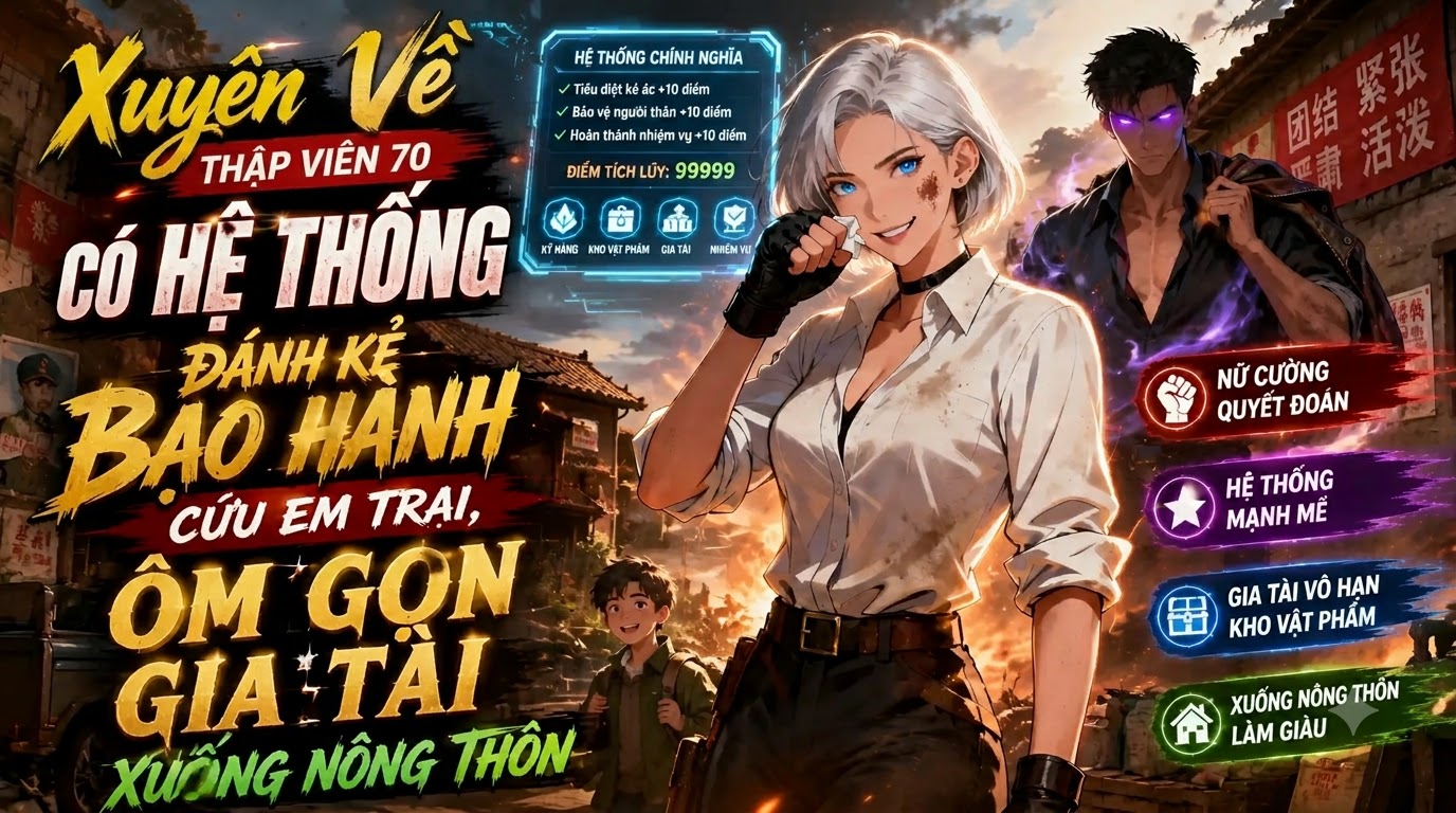 Xuyên Về Thập Viên 70 Có Hệ Thống Đánh Kẻ Bạo Hành Cứu Em Trai Ôm Gọn Gia Tài Xuống Nông Thôn