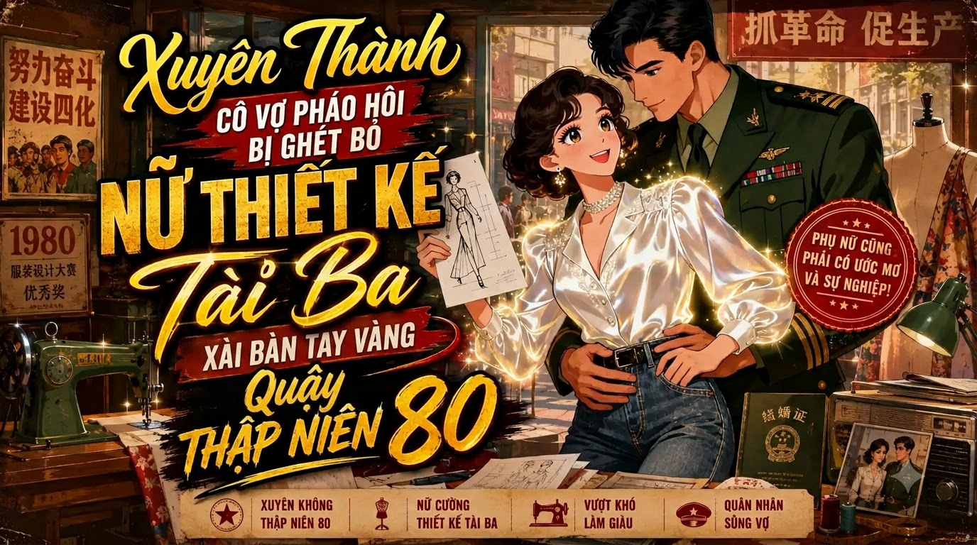 Xuyên Thành Cô Vợ Pháo Hôi Bị Ghét Bỏ Nữ Thiết Kế Tài Ba Xài Bàn Tay Vàng Quậy Thập Niên 80
