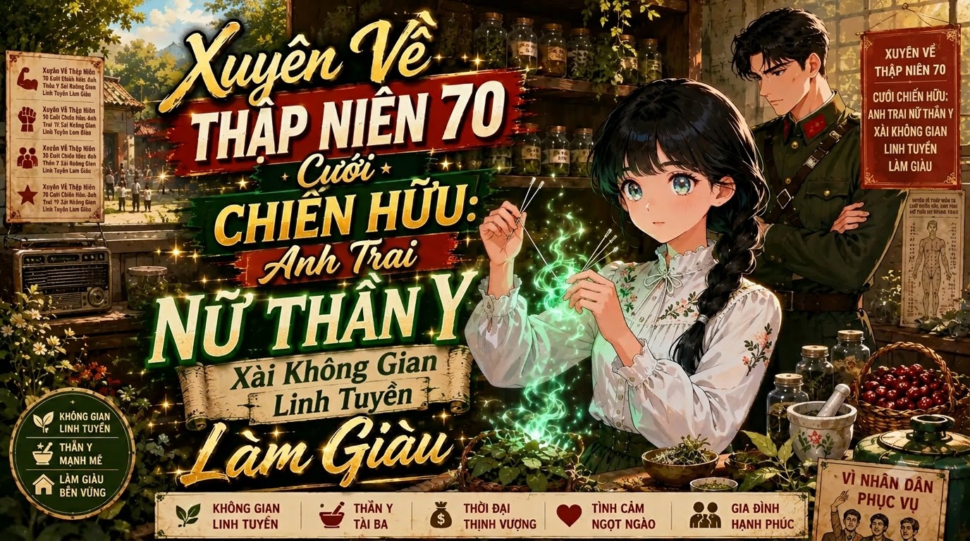 Xuyên Về Thập Niên 70 Cưới Chiến Hữu: Anh Trai Nữ Thần Y Xài Không Gian Linh Tuyền Làm Giàu