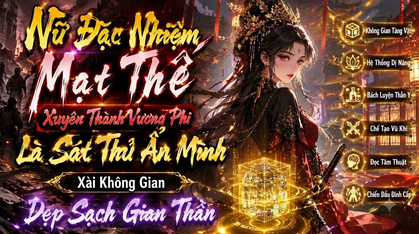 Nữ Đặc Nhiệm Mạt Thế Xuyên Thành Vương Phi Là Sát Thủ Ẩn Mình Xài Không Gian Dẹp Sạch Gian Thần