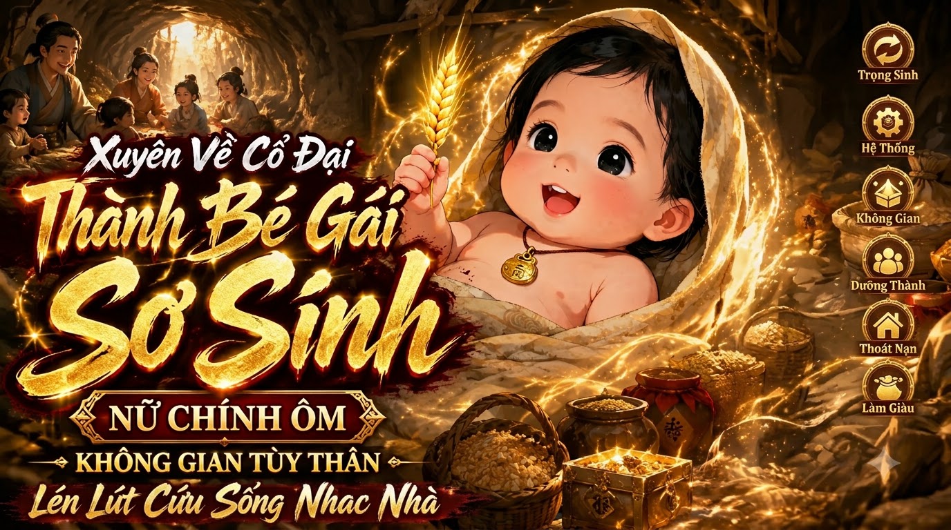 Xuyên Về Cổ Đại Thành Bé Gái Sơ Sinh Nữ Chính Ôm Không Gian Tùy Thân Lén Lút Cứu Sống Nhà