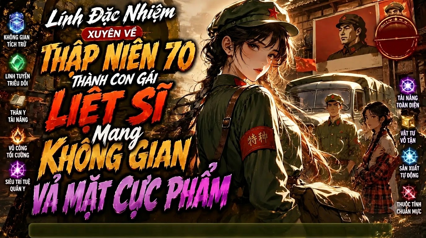 Lính Đặc Nhiệm Xuyên Về Thập Niên 70 Thành Con Gái Liệt Sĩ Mang Không Gian Vả Mặt Cực Phẩm thumbnail