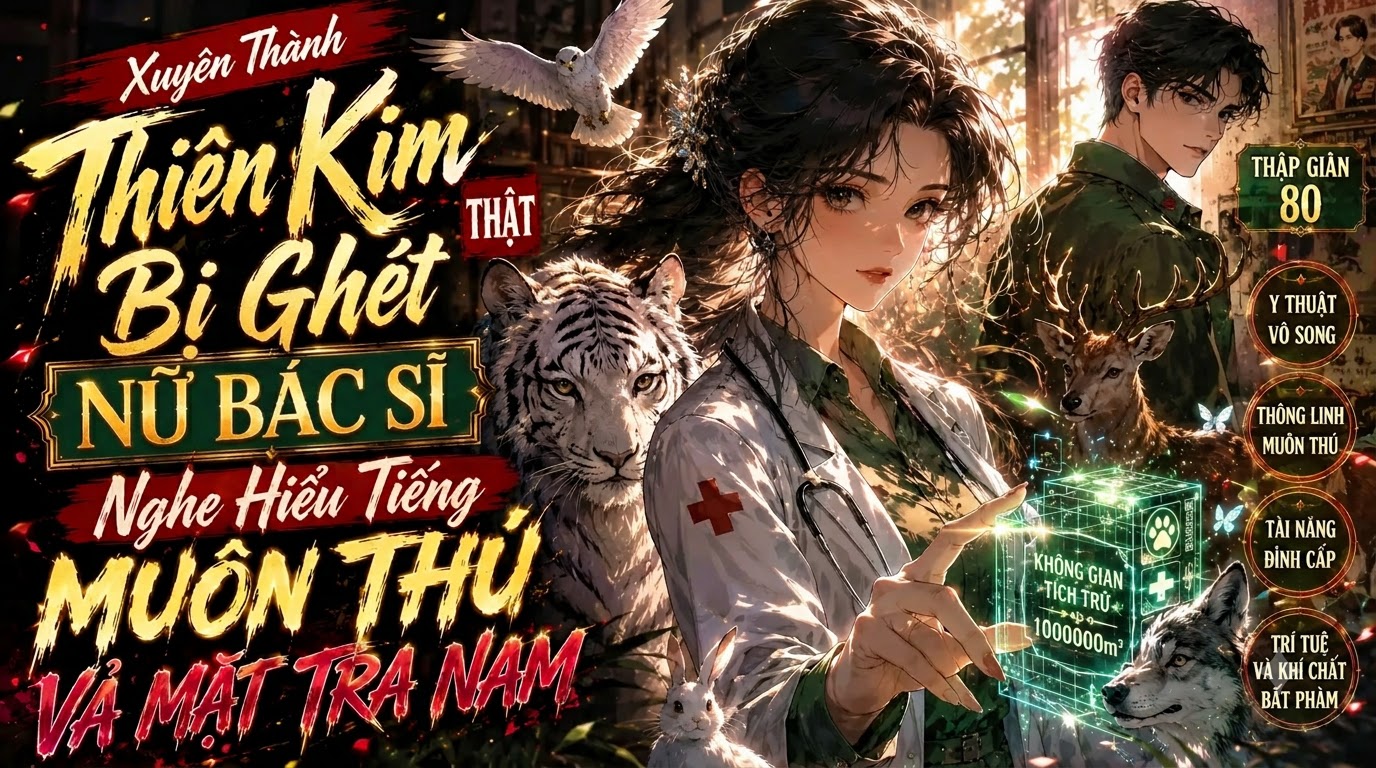 Xuyên Thành Thiên Kim Thật Bị Ghét Nữ Bác Sĩ Hiểu Tiếng Muôn Thú Vả Mặt Tra Nam thumbnail