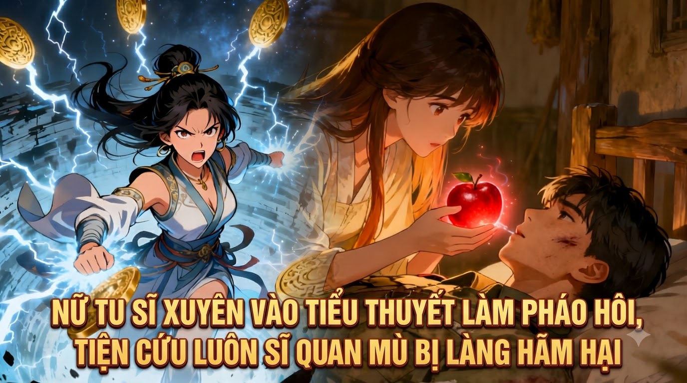 NỮ TU SĨ XUYÊN VÀO TIỂU THUYẾT LÀM PHÁO HÔI, TIỆN CỨU LUÔN SĨ QUAN MÙ BỊ LÀNG HÃM HẠI