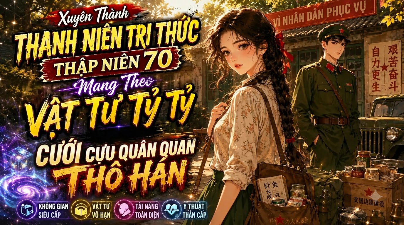 Xuyên Thành Thanh Niên Tri Thức Thập Niên 70 Mang Vật Tư Tỷ Tỷ Cưới Cựu Quân Quan Thô Hán