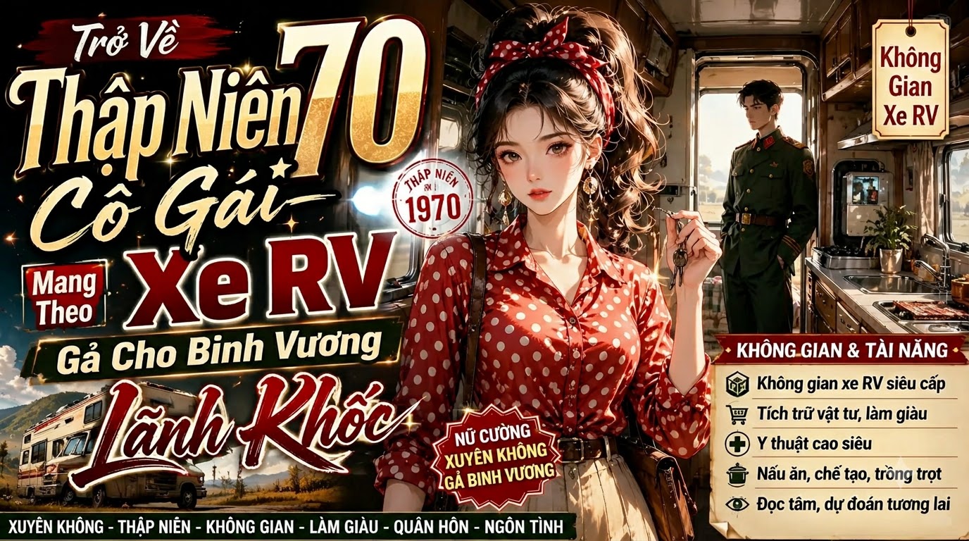 Xuyên Về Thập Niên 70 Cô Gái Mang Xe RV Gả Cho Binh Vương Lãnh Khốc thumbnail