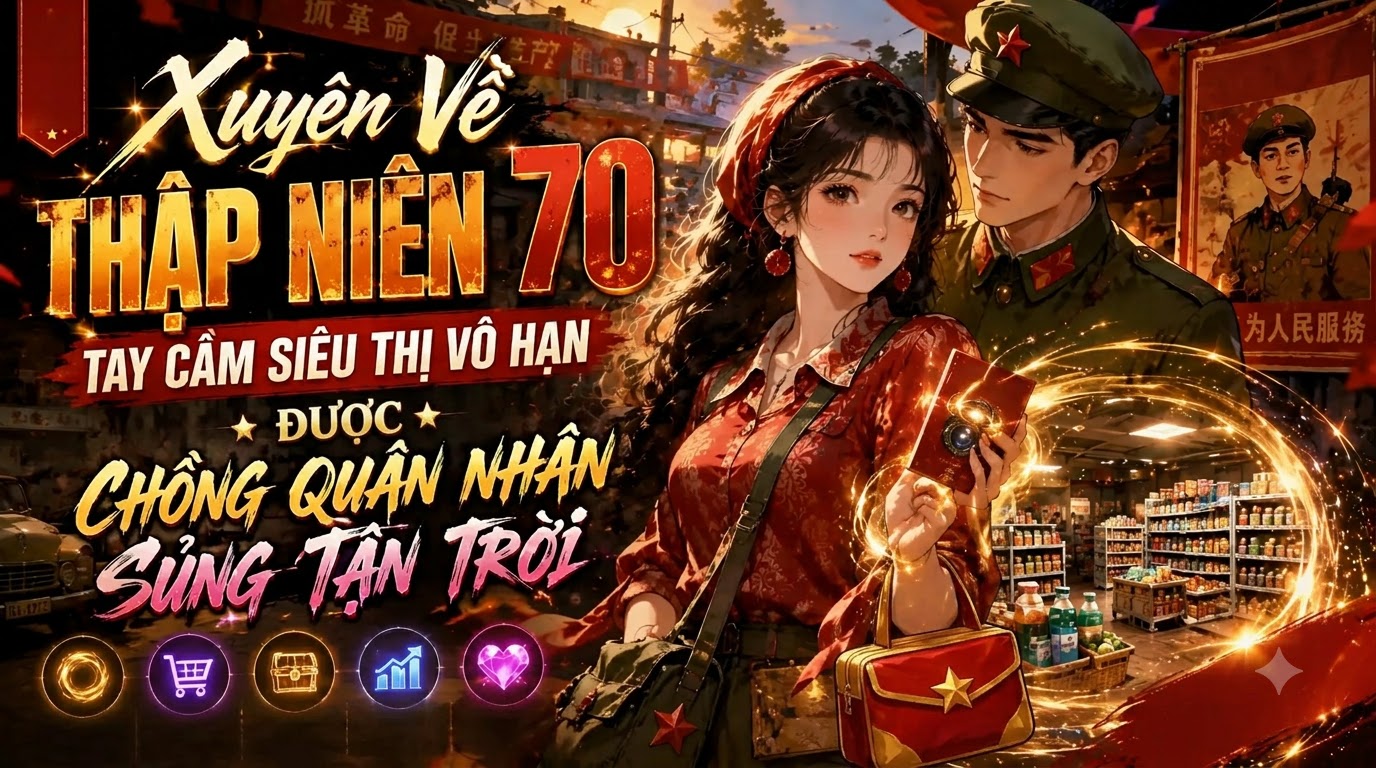 Xuyên Về Thập Niên 70 Tay Cầm Siêu Thị Vô Hạn Được Chồng Quân Nhân Sủng Tận Trời