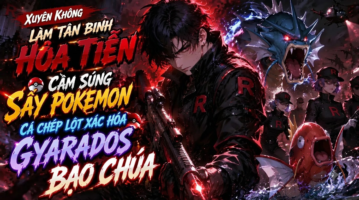 Xuyên Không Làm Tân Binh Hỏa Tiễn Cầm Súng Sấy Pokemon, Cá Chép Lột Xác Hóa Gyarados Bạo Chúa thumbnail