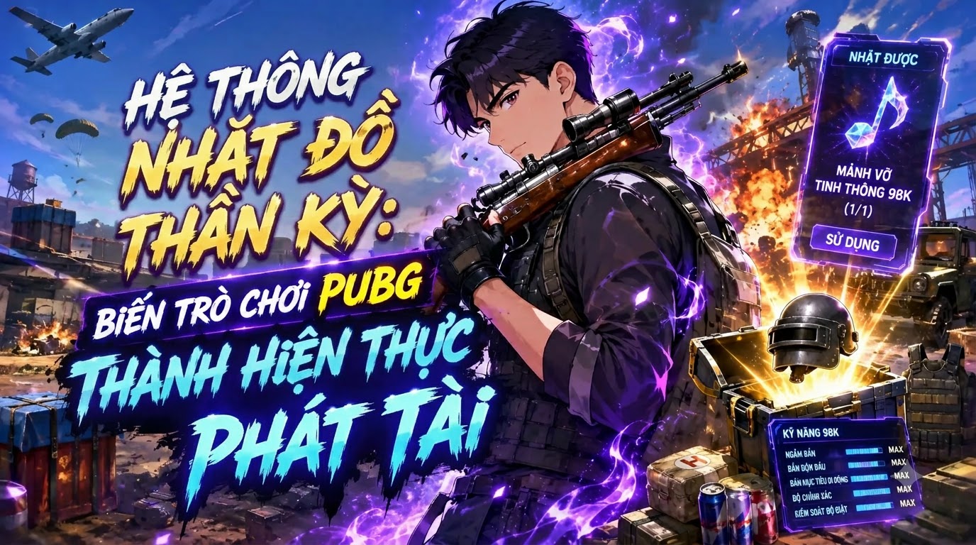 Hệ Thống Nhặt Đồ Thần Kỳ Biến Trò Chơi PUBG Thành Hiện Thực Phát Tài