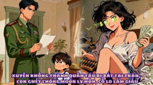 XUYÊN KHÔNG THÀNH QUÂN TẨU BỊ BẮT TẠI TRẬN, CON GHÉT CHỒNG MUỐN LY HÔN, CÔ LO LÀM GIÀU cover