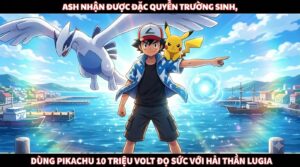 Ash Nhận Đặc Quyền Trường Sinh Xài Pikachu 10 Triệu Volt Đọ Sức Hải Thần Lugia cover