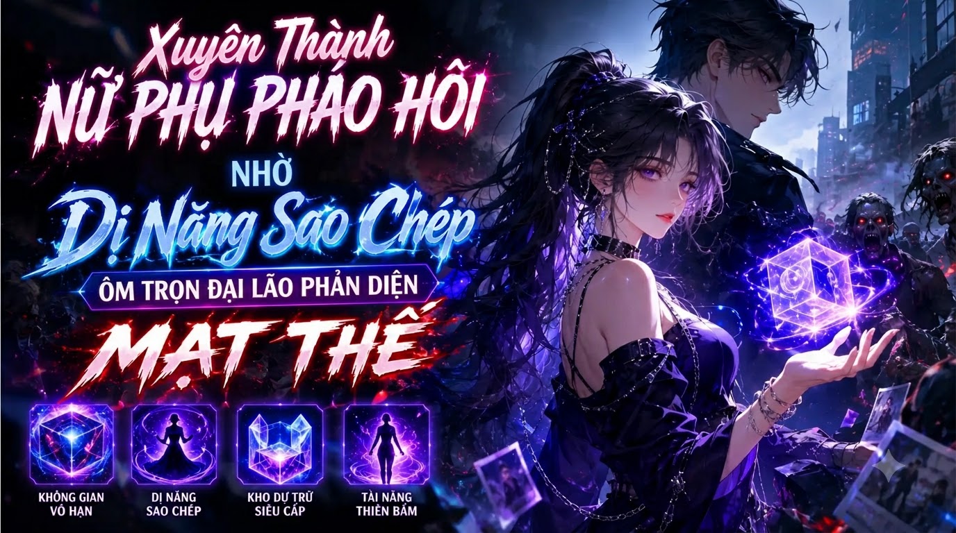 Xuyên Thành Nữ Phụ Pháo Hôi Nhờ Dị Năng Sao Chép Ôm Trọn Đại Lão Phản Diện Mạt Thế