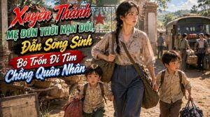 Xuyên Thành Mẹ Đơn Thời Nạn Đói Dẫn Song Sinh Bỏ Trốn Đi Tìm Chồng Quân Nhân cover