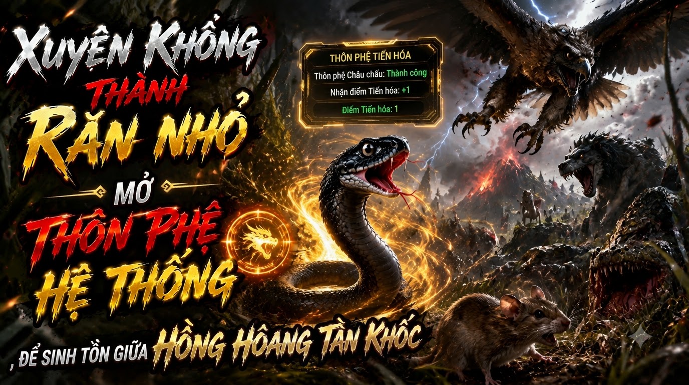 Xuyên Không Thành Rắn Nhỏ Mở Hệ Thống Thôn Phệ Sinh Tồn Giữa Hồng Hoang Tàn Khốc